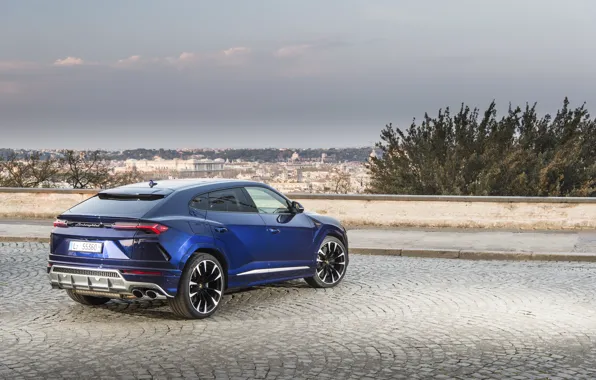 Lamborghini, вид сзади, 2018, кроссовер, Urus, Ита