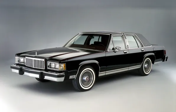 Картинка Lincoln, черный, седан, Mercury Grand Marquis