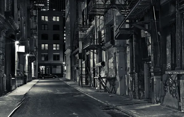 Картинка город, USA, переулок, New York City, гетто
