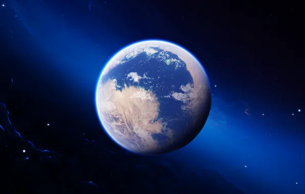 Звезды, Планета, Космос, Туманность, Star, Stars, Space, Blue