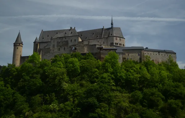 Картинка замок, Вианден, Vianden, Люксембург, Vianden Castle, Luxembourg