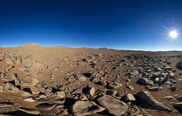 Картинка пустыня, Солнце, Чили, Южная, Америк