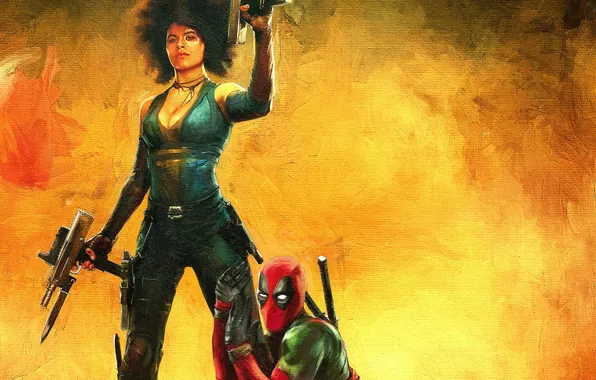 Оружие, фон, рисунок, арт, Райан Рейнольдс, Ryan Reynolds, Deadpool, комикс