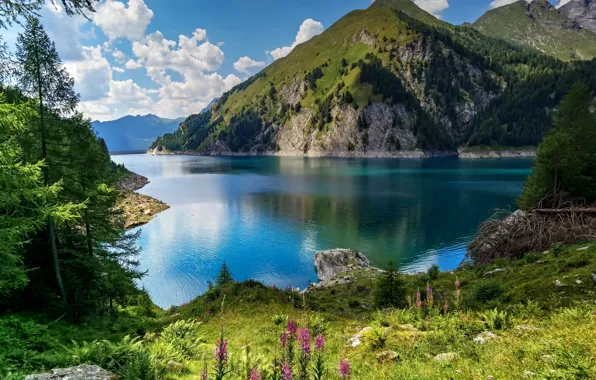 Картинка горы, озеро, Швейцария, Альпы, Switzerland, Alps, Ticino, Тичино