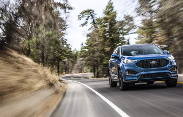 Дорога, скорость, Ford, Edge, кроссовер, 2019, Edge ST