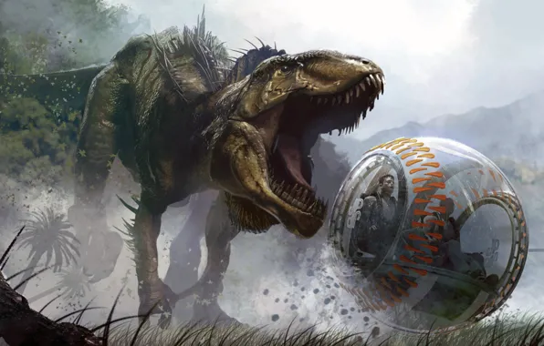 Динозавр, Парк Юрского периода, Jurassic World, гиросфера
