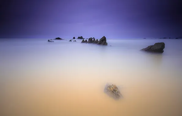 Море, небо, пейзаж, камни