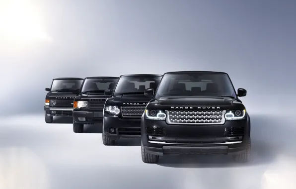 Land Rover, Range Rover, Автомобиль, Чёрные, Автомобили, Ленд Ровер, Спереди, История