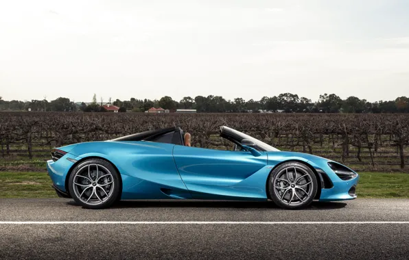 McLaren, суперкар, вид сбоку, Spider, 720S, 2019