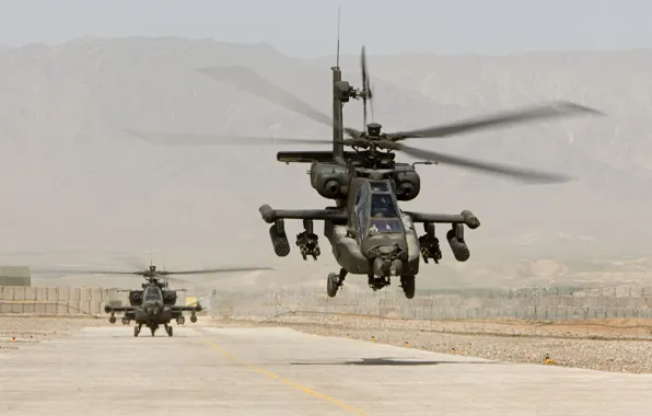 Картинка us air force, weapon, helicopter, Apache, AH-64 Apache, us army, AH-64, machine gun
