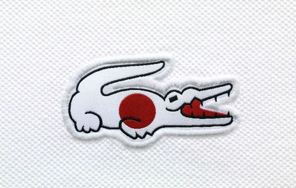 Картинка Япония, крокодил, флаг, Japan, Lacoste, flag