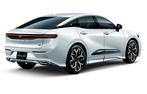 Тюнинг, белый фон, Toyota, Crown, 2022, кроссовер-седан, Modellista