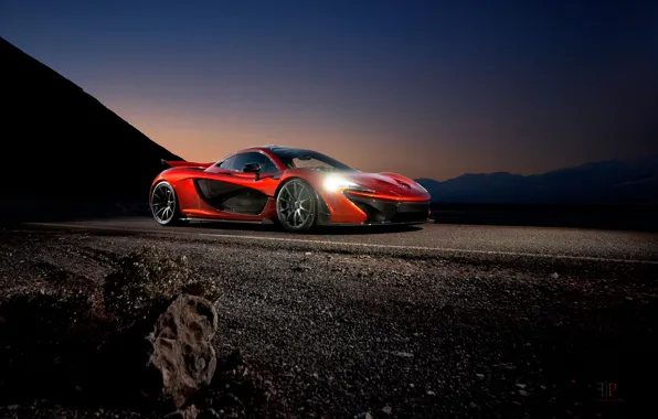 Картинка McLaren, Orange, Front, Death, Sand, Supercar, Valley, Hypercar