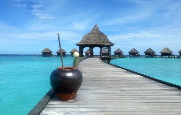 Небо, океан, остров, Мaldives