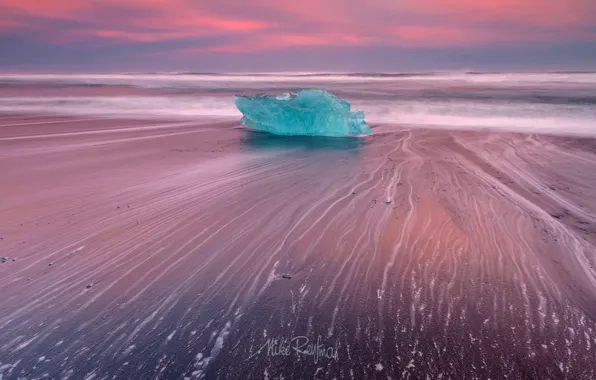 Лед, пляж, свет, природа, Исландия
