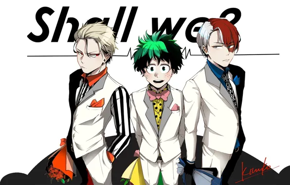 Аниме, арт, парни, Boku no Hero Academia, Моя геройская акадеимя