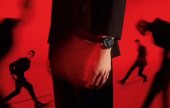 Часы, Рука, Мужчины, TAG Heuer, Swiss Luxury Watches, Красный фон, ТАГ Хойер, TAG Heuer & …