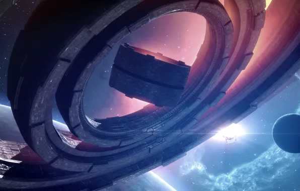 Космос, планета, станция, space, космический корабль, station, eve online, space ship
