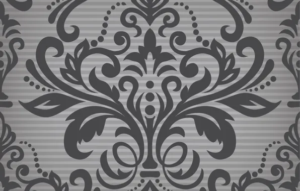 Серый, vector, черный, wallpaper, орнамент, vintage, patterns, seamless