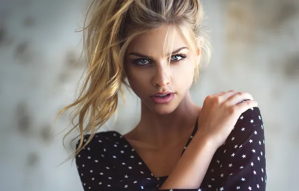 Взгляд, модель, блондинка, Marina Laswick