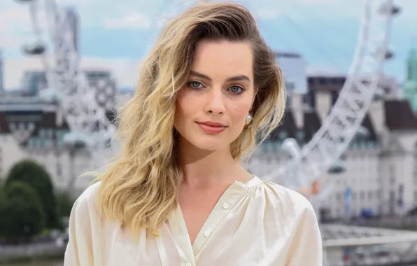 Взгляд, актриса, блондинка, hair, look, blonde, actress, Margot Robbie
