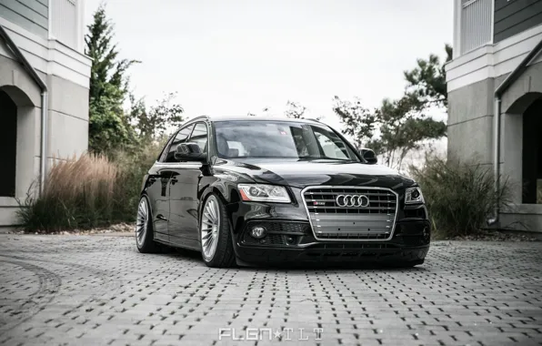 Ауди, audi, wheels, black, jdm, tuning, front, face