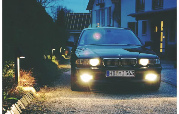 Картинка BMW, Бумер, Фары, Бмв, E38, Bimmer, 740i