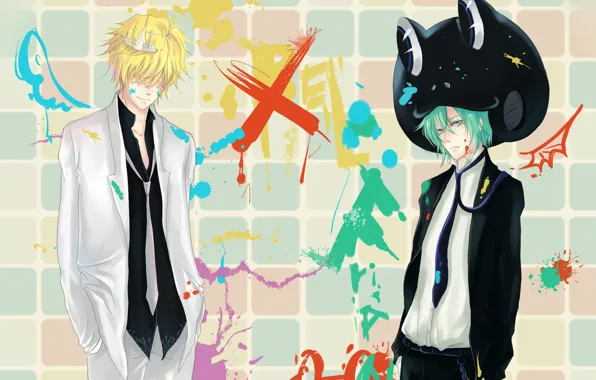 Краска, аниме, парни, Katekyo Hitman REBORN!, Бельфегор, Фран