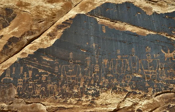 Картинка стиль, древность, Иероглифы, Utah, Anasazi