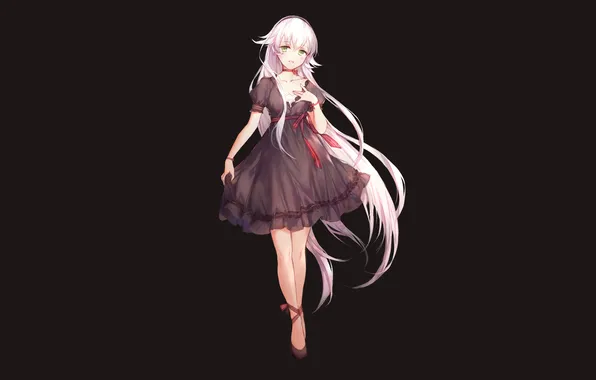 Girl, pink hair, long hair, dress, legs, anime, beautiful, pretty
