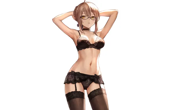 Girl, sexy, lingerie, bra, cleavage, panties, thighhighs, boobs