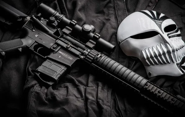 Маска, США, прицел, AR-15, самозарядная, штурмоая винтовка