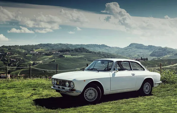 Картинка Белый, Ретро, Alfa Romeo, Classic, Альфа Ромео, Giulia