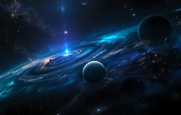Картинка Blue, Galaxy, Deep, Wonders, Celestial