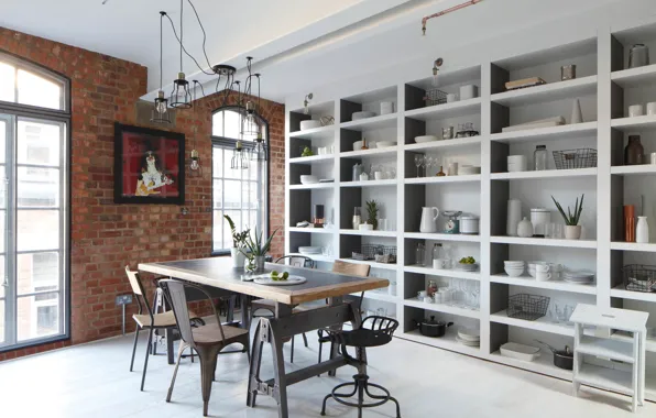 Интерьер, Нью Йорк, столовая, Soho Apartment