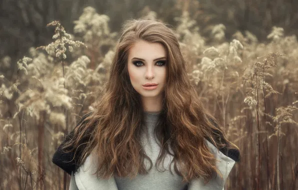 Картинка портрет, макияж, губы, Joanna Latańska