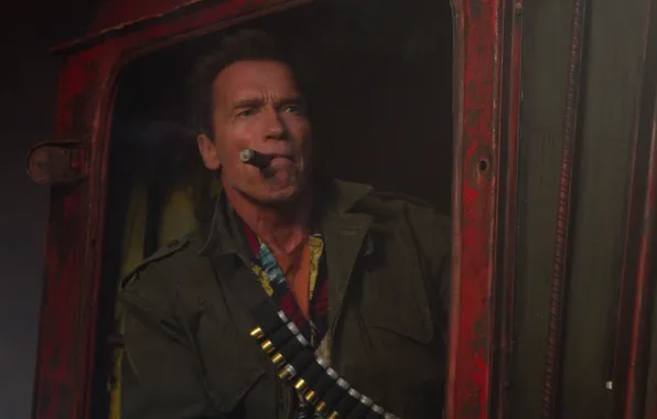Картинка мужик, актер, Арнольд Шварценеггер, The Expendables 2, Неудержимые 2, Trench, Arnold Schwarzenegger