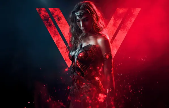 Девушка, фон, арт, красотка, Wonder Woman, комикс, DC Comics, Diana Prince
