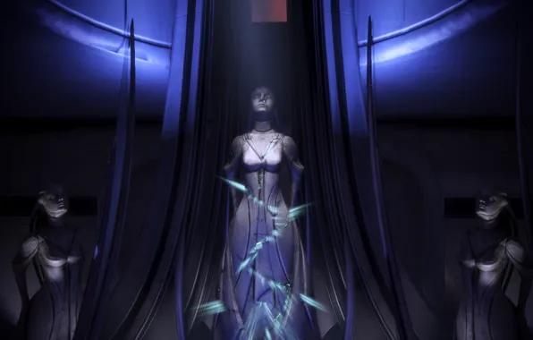 Статуя, Mass Effect 3, Азари, Трещины, Древняя культура