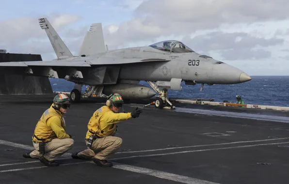 Истребитель, палуба, штурмовик, взлёт, Super Hornet, F-18, палубный, McDonnell Douglas