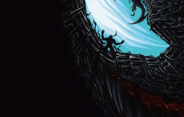 Глаз, минимализм, Веном, Venom, симбиот
