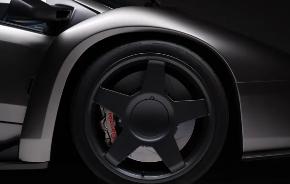 Lamborghini, close-up, Diablo, wheel, Lamborghini Diablo Eccentrica Restomod