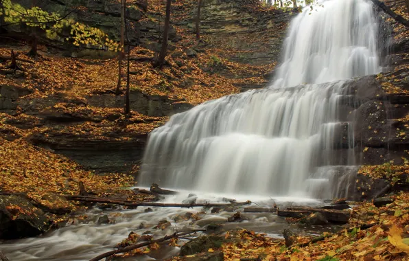 Картинка природа, река, водопад