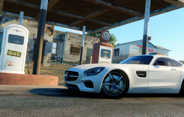 White, mercedes, game, amg, carro