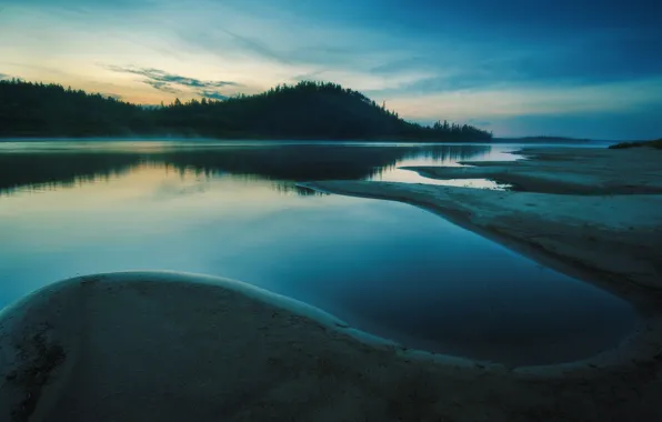 Горы, Лес, Водоем