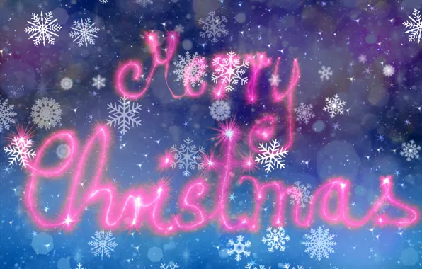 Картинка снежинки, фон, праздник, обои, Рождество, Christmas, звездочки, картинка