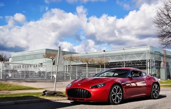 Картинка red, aston martin, v12, zagato