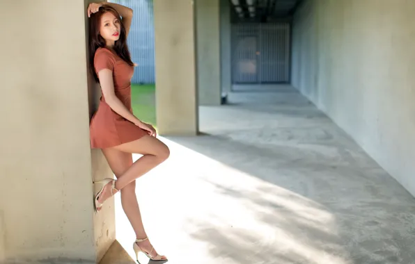 Картинка девушка, поза, азиатка