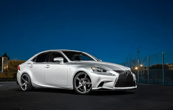 Ночь, Lexus, wheels, black, металлик, лексус, vossen, IS250