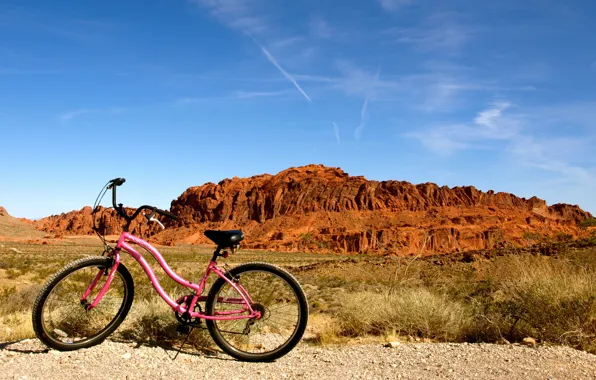 Природа, настроение, bike, Nevada, привал, Valley of Fire, state park